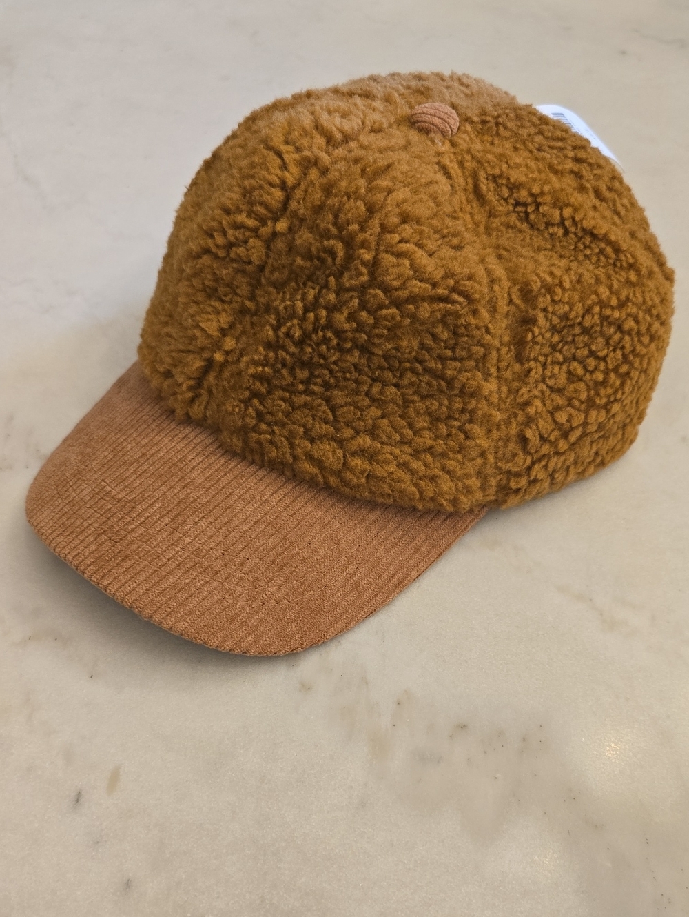 NWT Anthropologie Teddy Sherpa Corduroy Cap